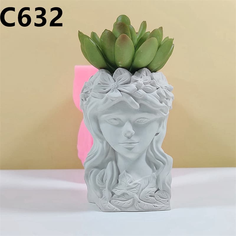 European Goddess Silicone Mold for Gypsum DIY Handmade Succulent Planter Home Creative Decoration C632