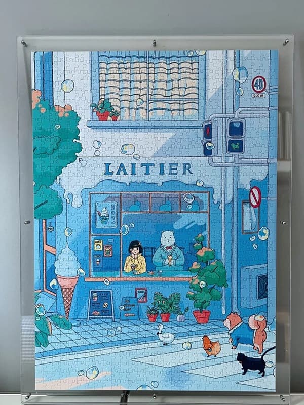 Transparent Puzzle Photo Frame Dimma 300 Pieces 500 Pieces 650 Frame 1000 Puzzle Framed Wall Hanging Acrylic