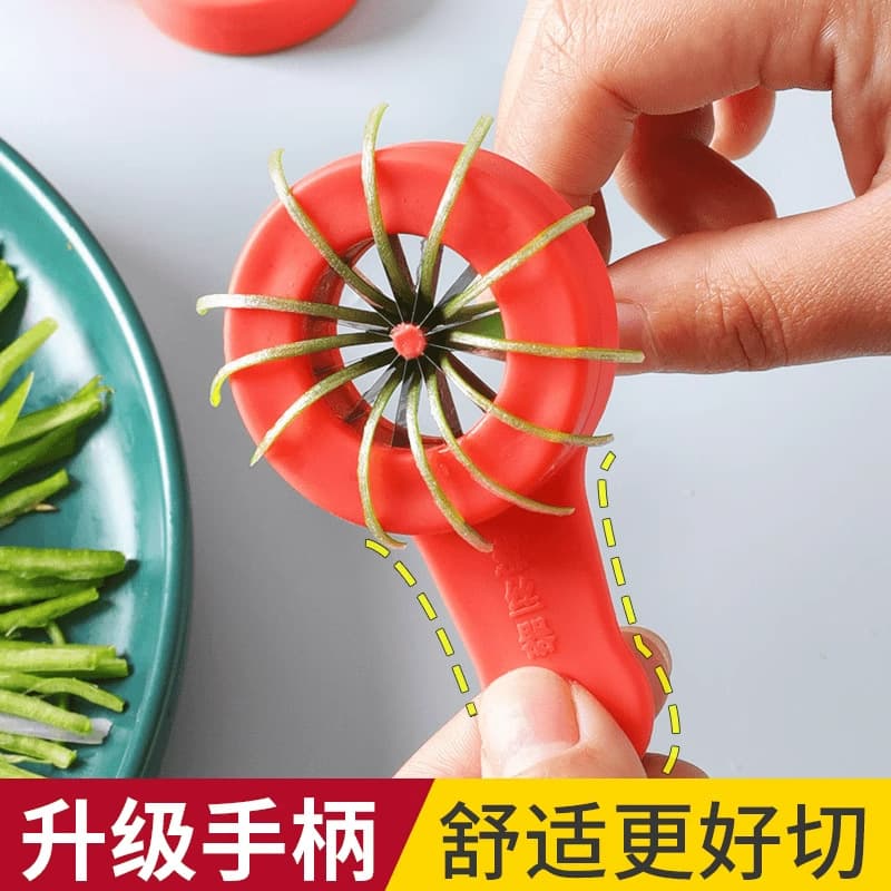 Vegetable Slicer, Scallion Shredder Tool, Kitchen with Handle, Fine Scallion Plum Blossom Knife, Home Use Chili Shredder, Scallion Slicer
