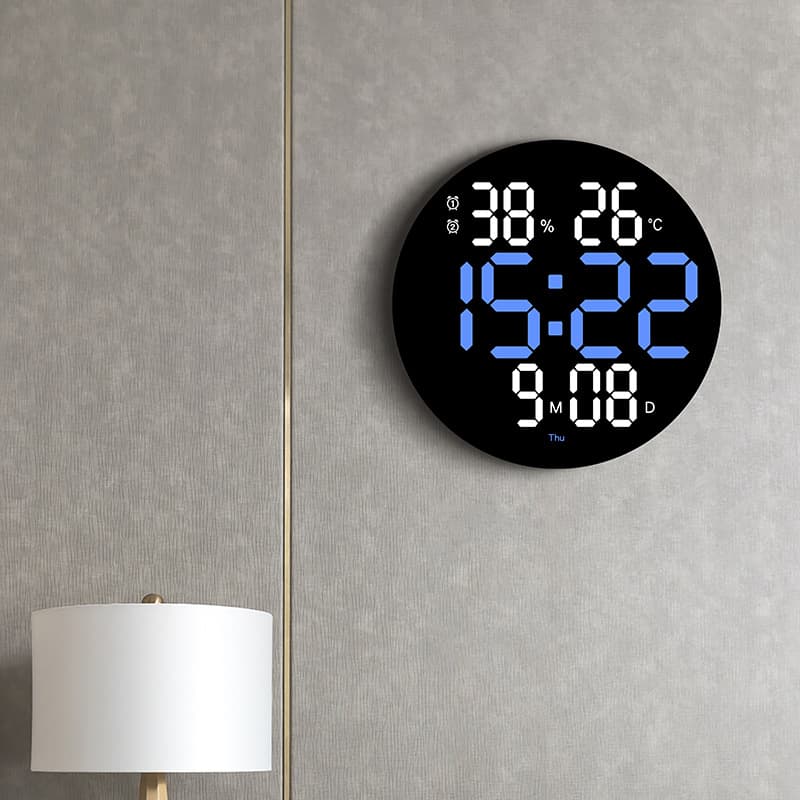 10-inch Dual-Color Creative Large Screen Electronic Clock Living Room Wall Clock Timer Gym Wall Clock LED Decoration 6630 Pairs