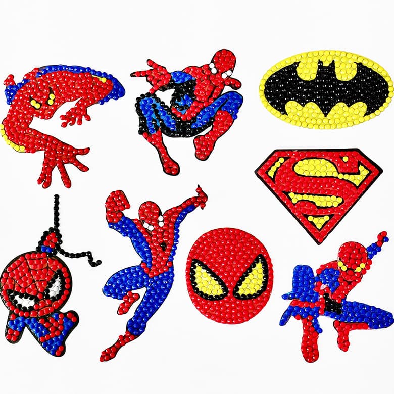 Children's Diamond Painting Cartoon DIY Craft Kit, Marvel Heroes Boys Educational Toy, Sticker Pack Wholesale