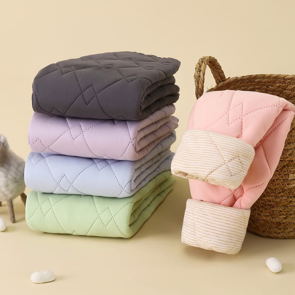 Children's Thermal Pants for Autumn and Winter New School Uniforms, Boys' Padded Thickened Cotton Pants, Girls' Leggings, Student Pants