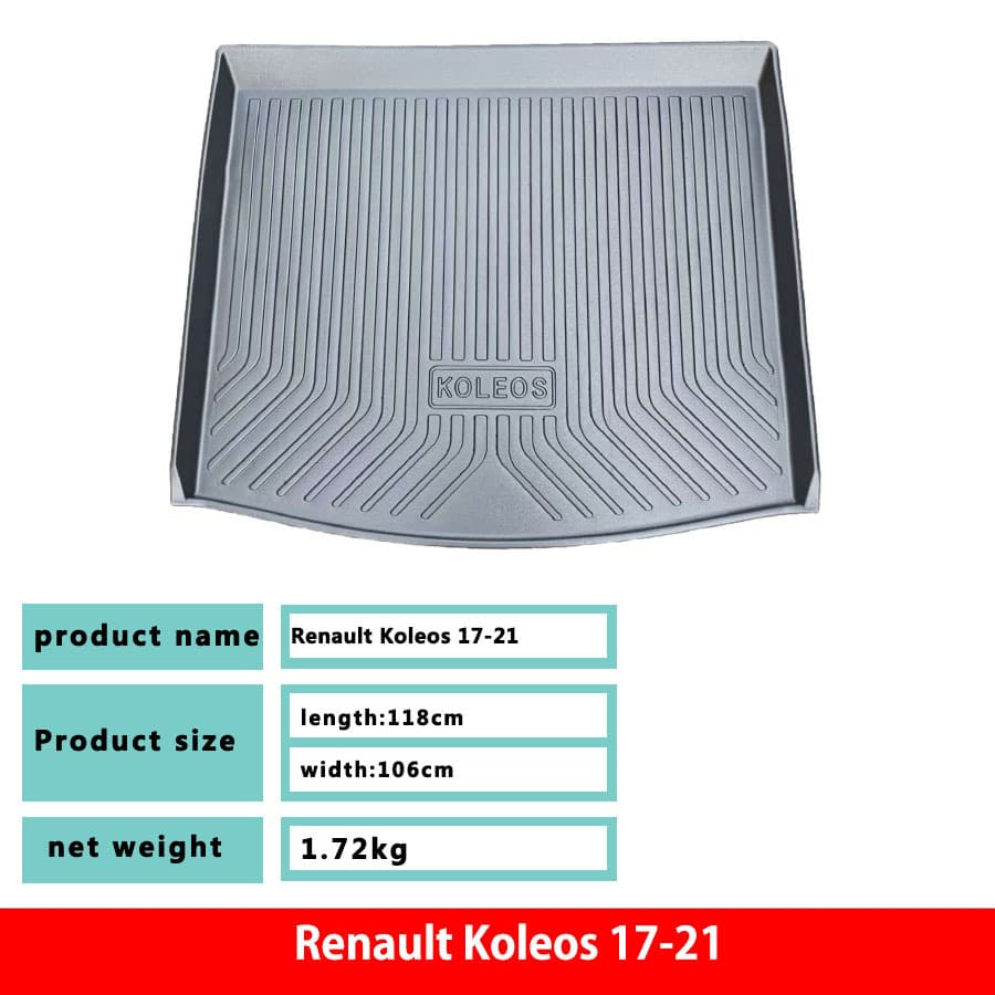 Suitable for 17-21 Renault Koleos trunk mat interior modification special environmentally friendly TPE trunk mat
