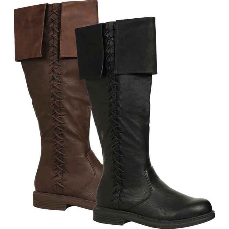 Independent website cross-border e-commerce new European and American retro medieval Nordic Viking men's plus size boots Amazon