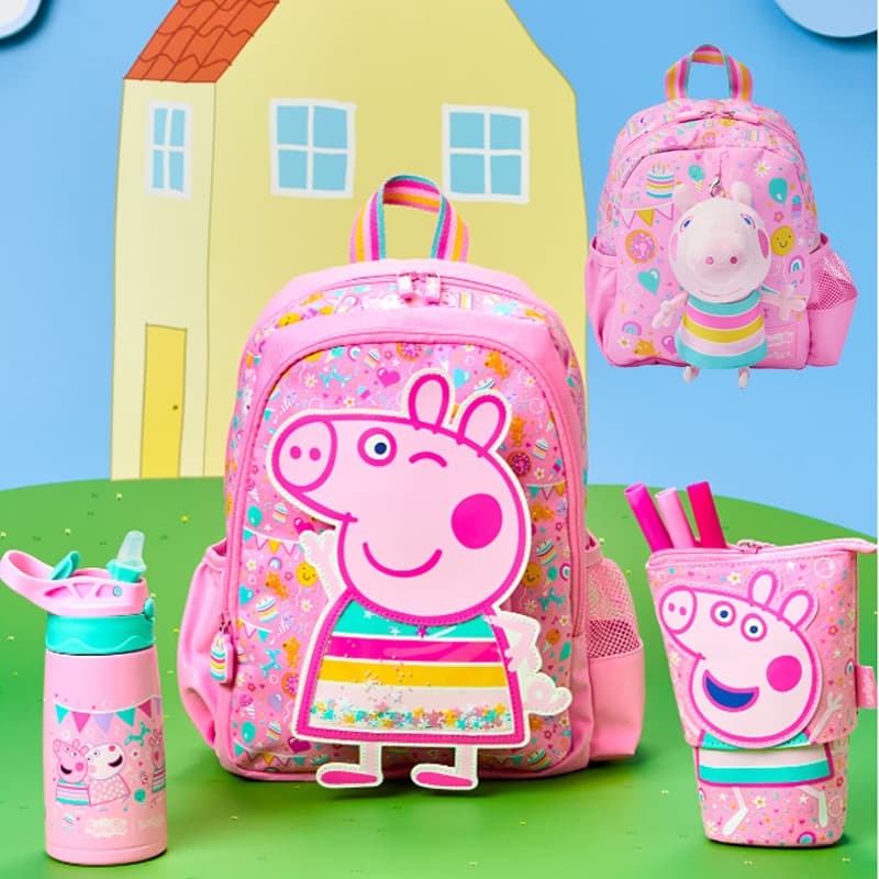 Australian Smiggle Kids Backpack Kindergarten First Grade Creative Double Shoulder Bag Toddler Casual Bag
