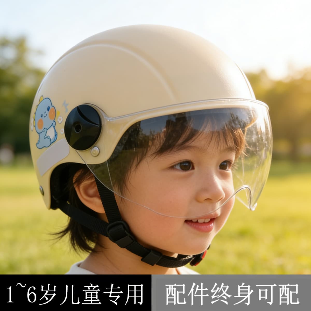 3C Kids Motorcycle Helmet Summer Half Helmet for Boys and Girls Cute All-Season Universal Electric Scooter Half Helmet Safety Cap