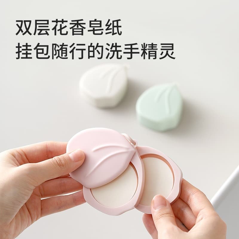 Soap tablets double-layer floral soap paper disposable soap paper for children and students to carry hand sanitizer tablets as a gift for Children's Day