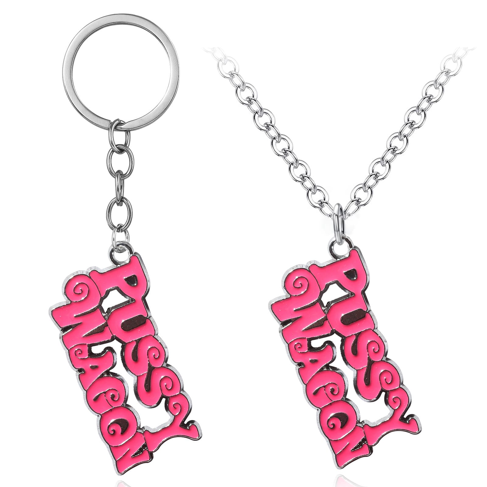 Kill Bill Keychain Pussy Wagon Letter Metal Pendant