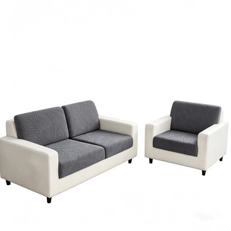 Jacquard Elastic Sofa Cover Slipcover Luxury 3-Seater with Chaise Lounge Cushion Cover Set