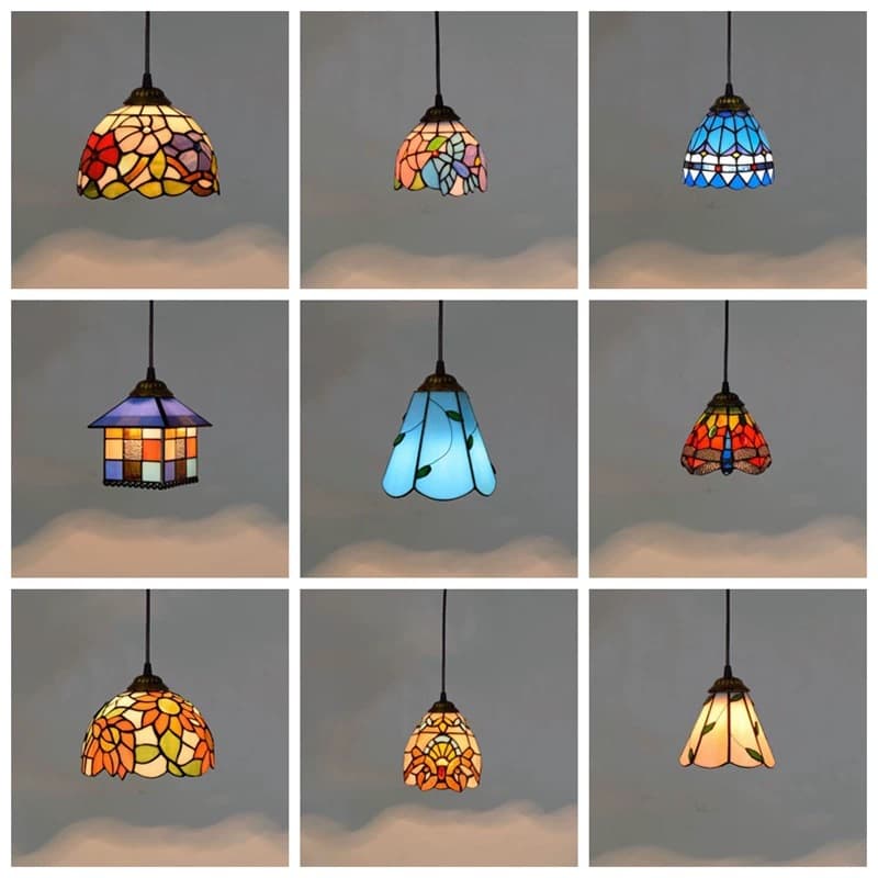 American glass European bar French retro restaurant corridor bedside chandelier bar milk tea shop light