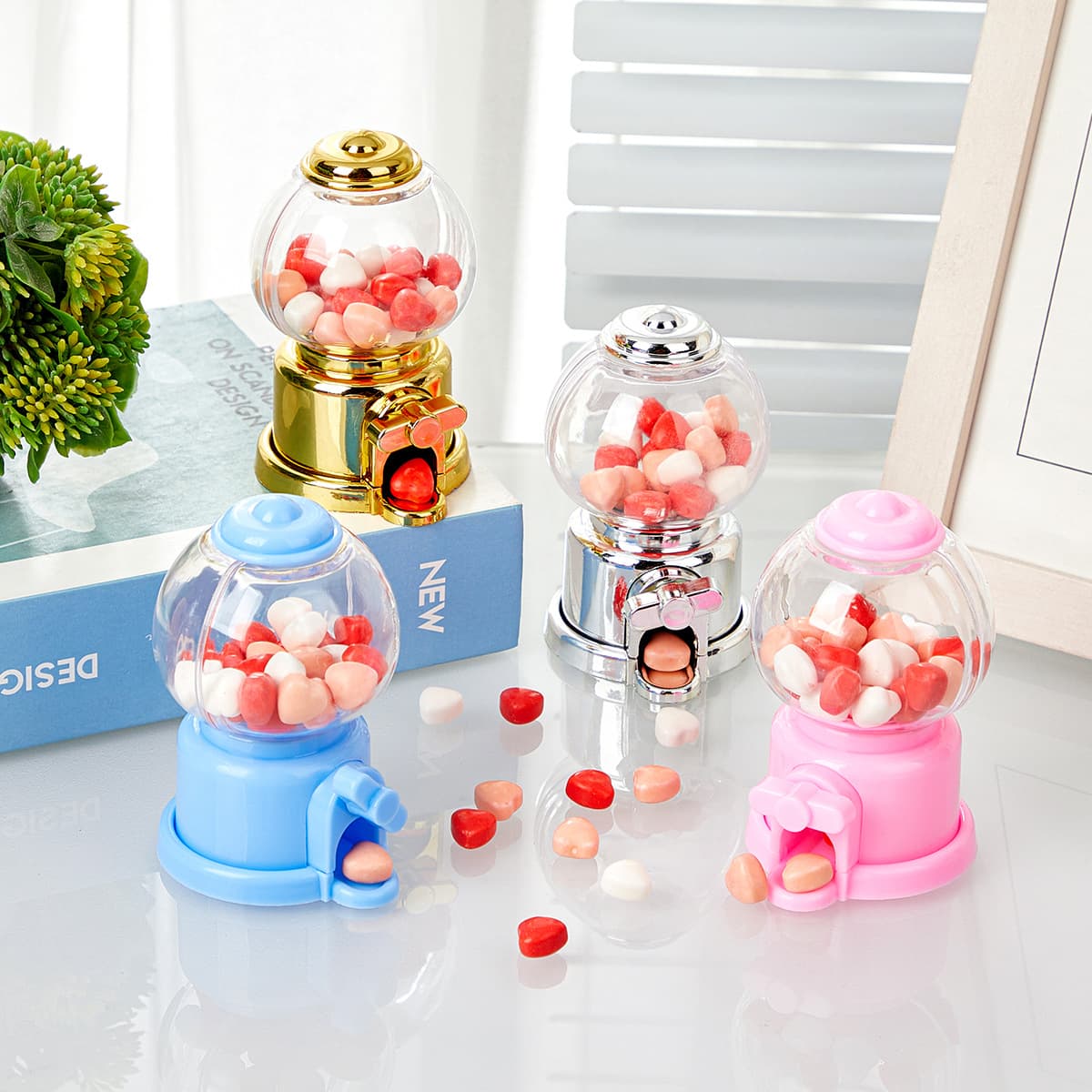 Creative Children's Gumball Machine Candy Box Plastic Candy Container Baby Full Moon Birthday Gift Box Wholesale
