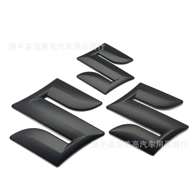 Compatible with Suzuki modification matte black front and rear badge replacement for SX4, Alivio, Alto, Kizashi, Vitara, Swift, and new Lynyang