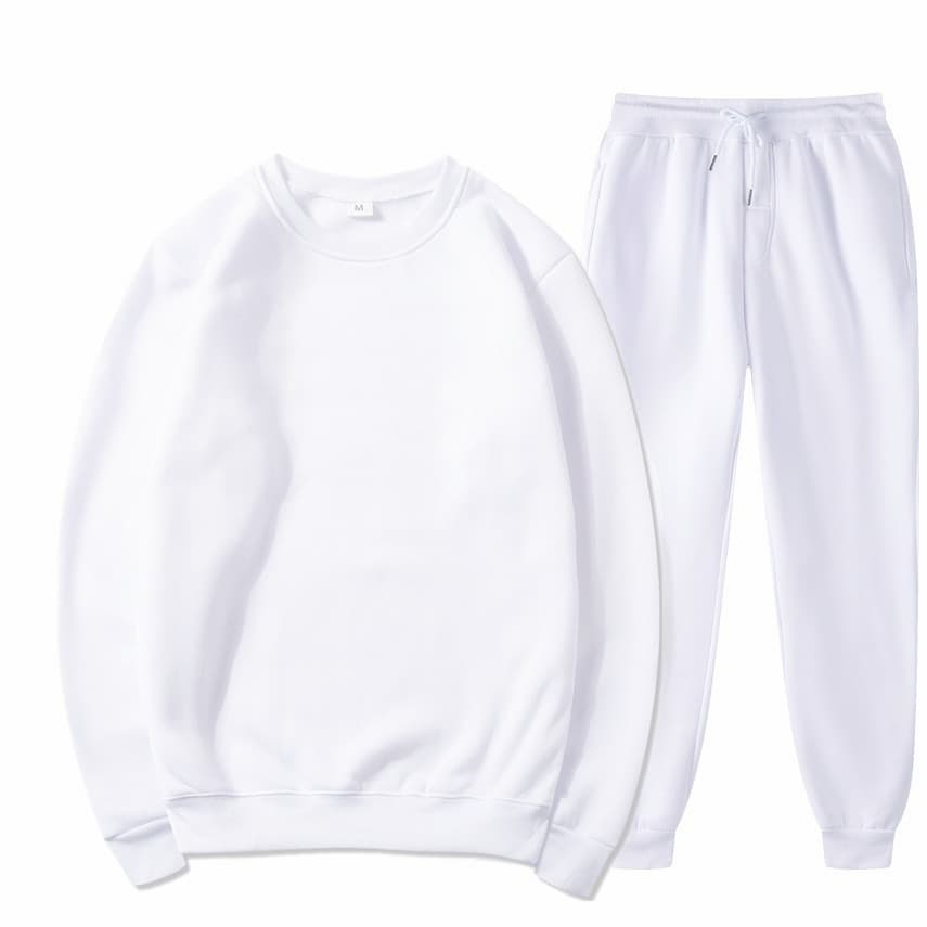 Factory Direct 2023 European and American Foreign Trade Men's Sport Fashion Casual Winter Printed Round Neck Sweatshirt Long Pants Set