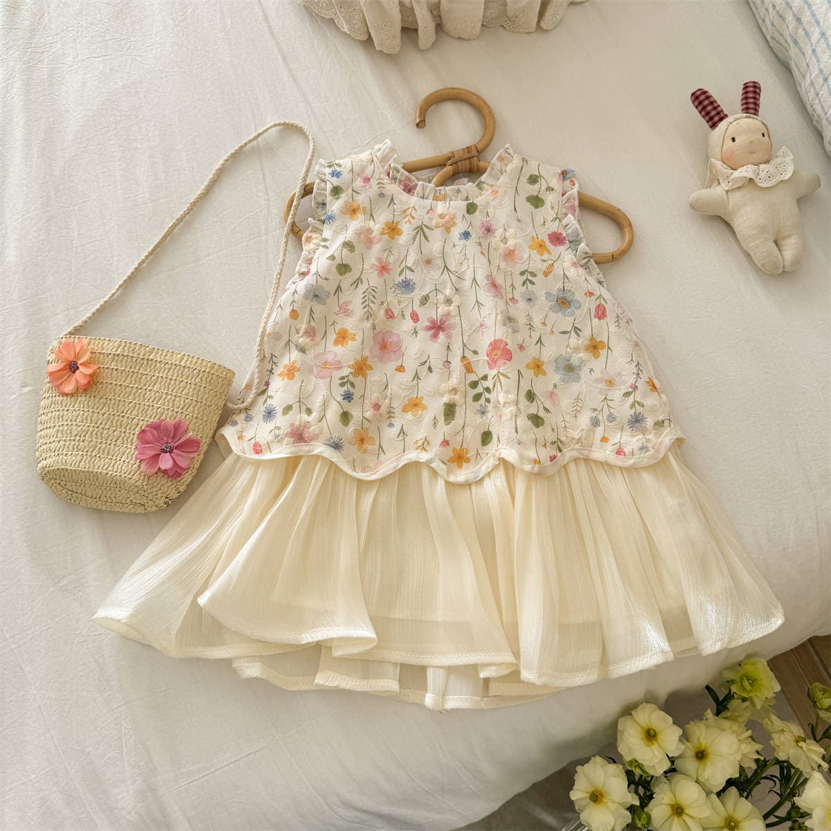 Girls Summer Dress 2026 New Thin Children's Dress One-Year-Old Baby Girl Party Dress Little Girl Princess Dress Beautiful