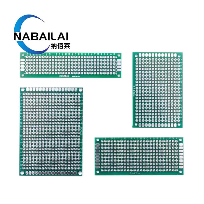 Double-sided tinned, 1.6mm thickness, high-quality fiberglass board, HASL, prototyping PCB, 2.54mm pitch, perfboard