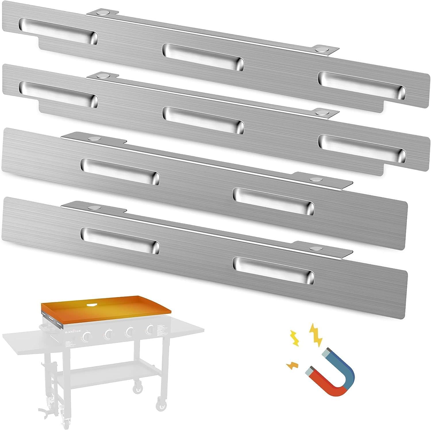 17 22 28 36-inch Wind Guard 430 Stainless Steel Wind Screen Side Shelf Grill Accessories BBQ Windshield