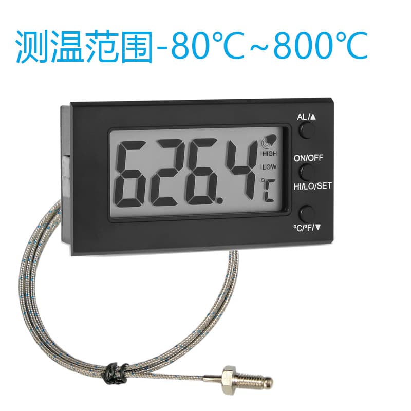 K-Type Thermocouple Thermometer Industrial Gasifier 800 Degrees Embedded Temperature Gauge High-Temperature Measurement and Control