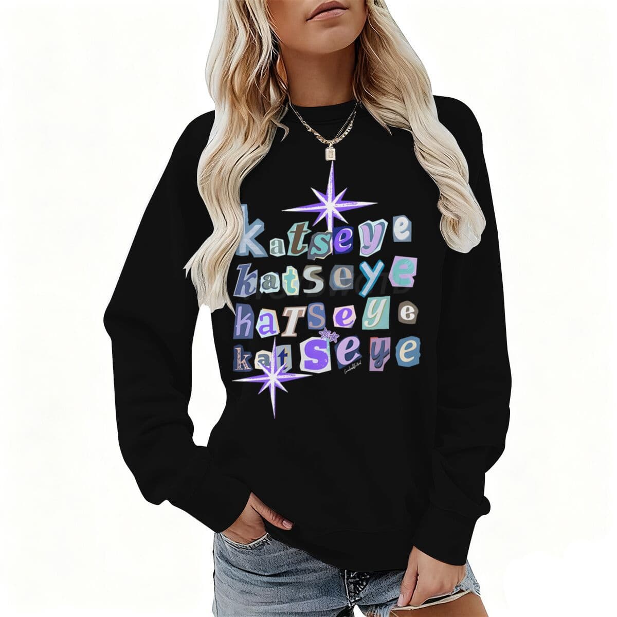 Cat's Eye Inspired Stars Fan Design Comfortable Streetwear