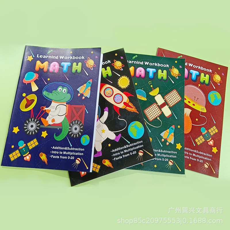 Learning Workbook Math English Early Education Book for Kindergarten Children Math Practice Addition and Subtraction Oral