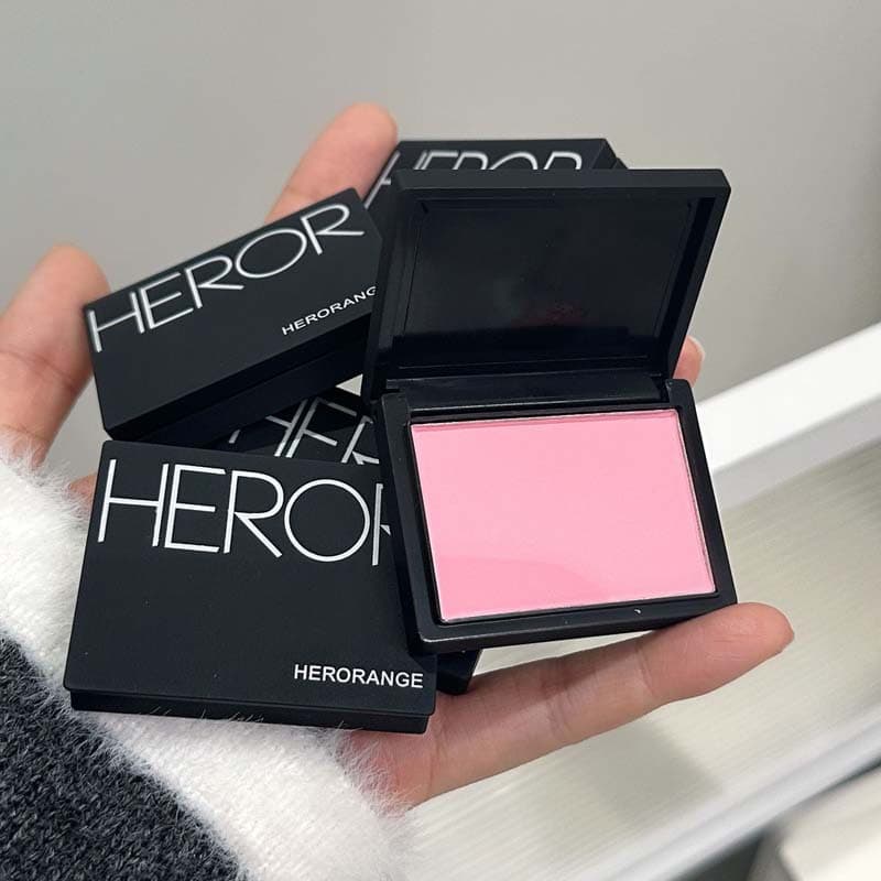 HERORANGE~ Light and translucent single-color blush, natural nude makeup, energetic girl, low saturation matte contouring rouge