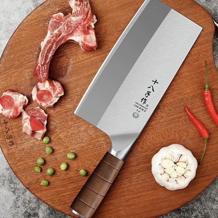 Shi Ba Zi Zuo 90Cr Kitchen Chef Knife, Specialized for Cutting Vegetables and Meat, Slicing, Chopping, Bone Cutting, Commercial Restaurant Knife