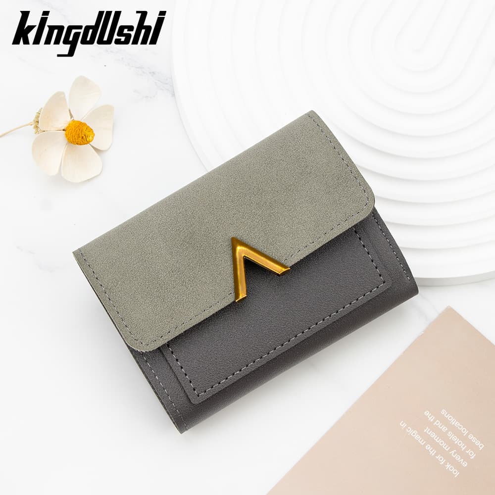 New Korean Minimalist Women's Wallet Short Style Large Capacity Female Student Card Holder Coin Purse