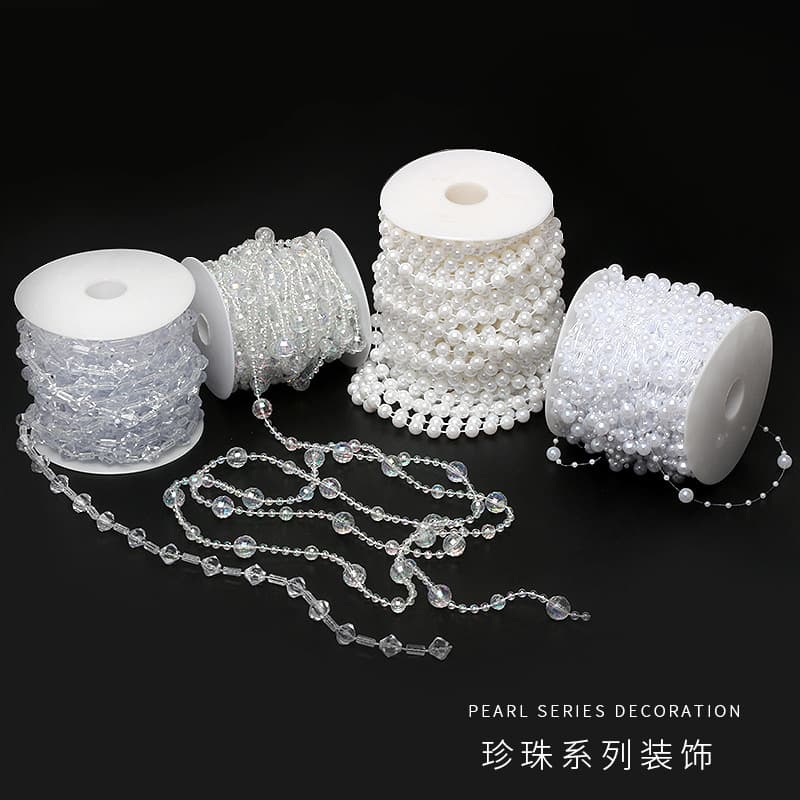 Bouquet Pearl Chain Necklace Flower Decoration Accessories Wedding Beads DIY Handmade Materials Florist Flower Shop Materials