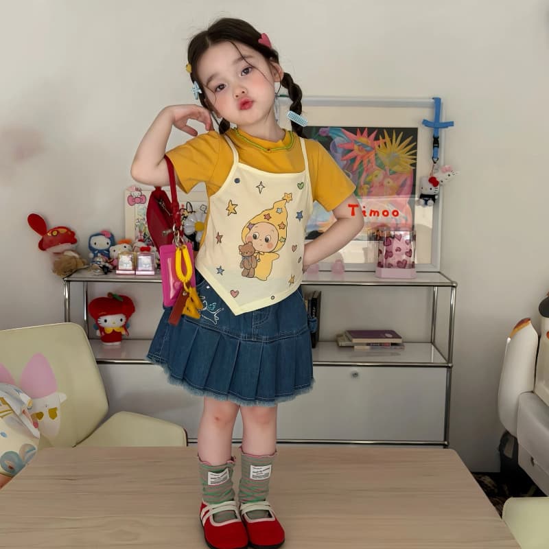 Girls Denim Skirt Summer New Children Short Skirt Half Skirt Baby Pleated Skirt Summer Dress Thin Clothes Children's Clothing Soft
