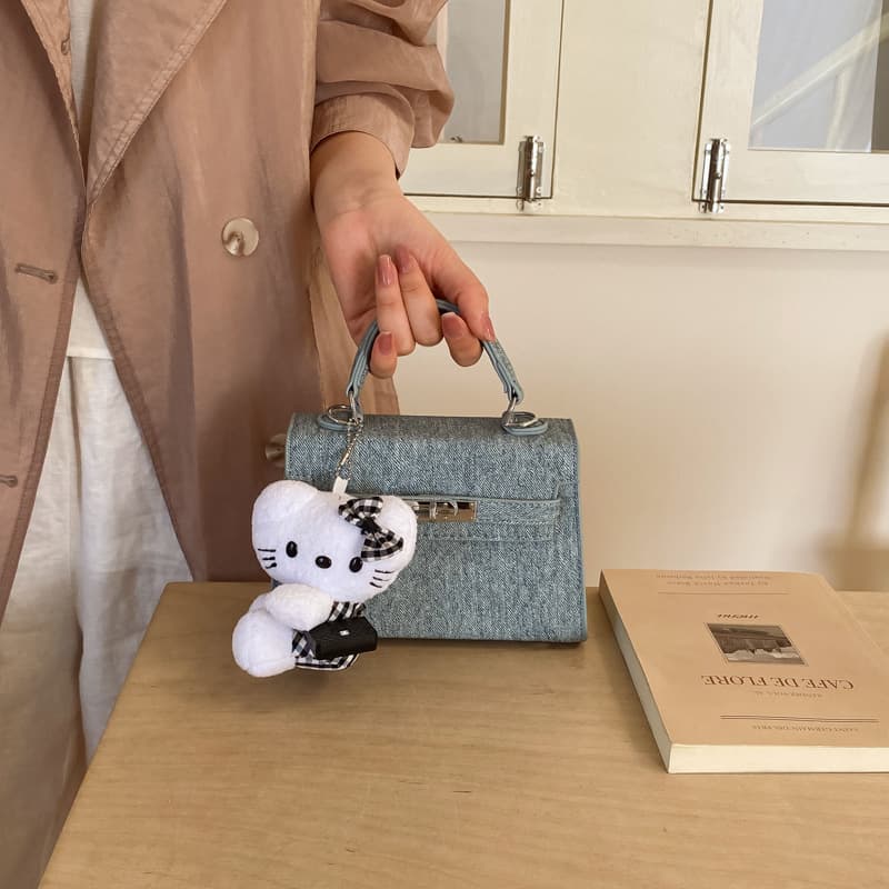 Cross-border Wholesale Premium Denim Kelly Bag New Trendy Fashion Versatile Casual Crossbody Bag Small Square Bag