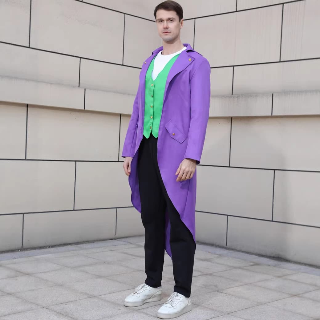 European and American medieval retro punk mid-length costume windbreaker tuxedo Halloween performance costume Amazon hot sale
