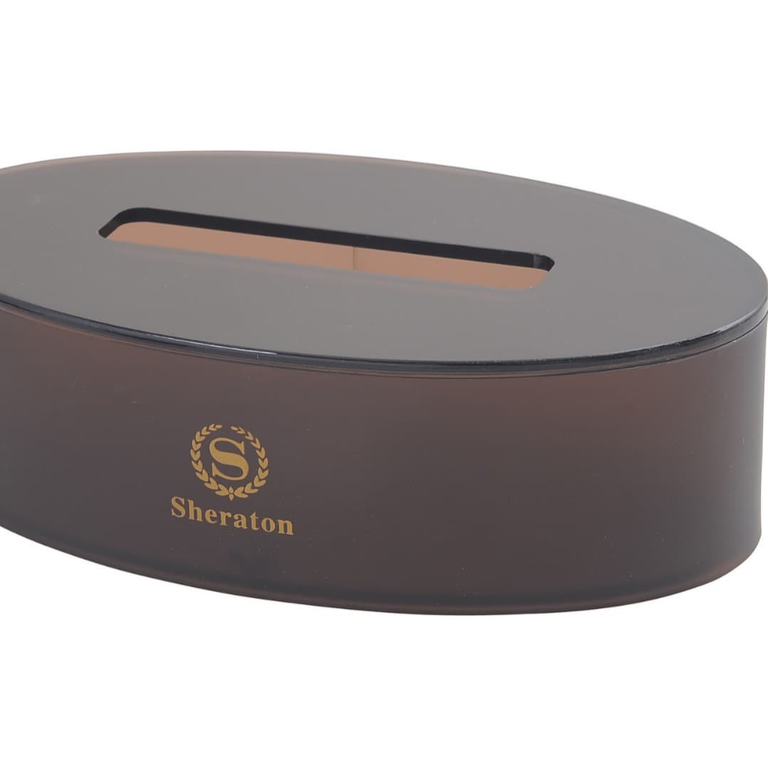 Hotel Supplies Tissue Box Guest Room KTV Hotel Acrylic Material Specific Hotel Paper Towel Box with Logo Printing