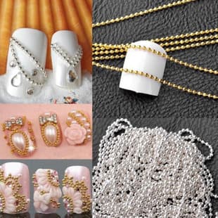 1mm Fine Chain Ultra Thin Chain DIY Material Tassel Chain DIY Nail Art Bead Chain Copper Chain Gold Silver Chain