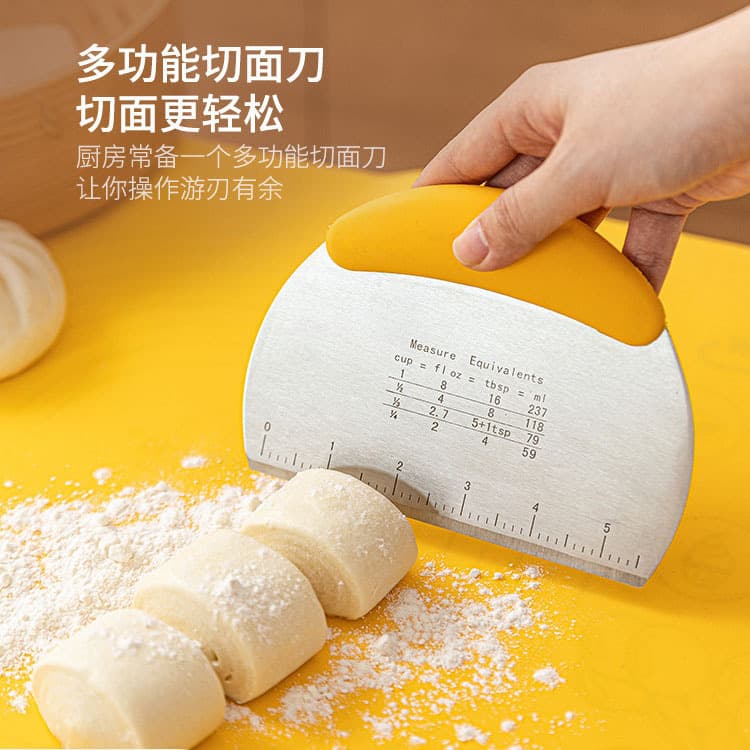 Stainless Steel Noodle Cutter Bread Knife with Scale Baking Spatula Cake Cream Spatula Baking Tool Set