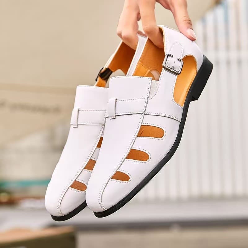 Cross-Border Summer New Breathable Closed-Toe Sandals, Large Size Fisherman Shoes, European and American Gentleman Formal Casual Shoes for Men