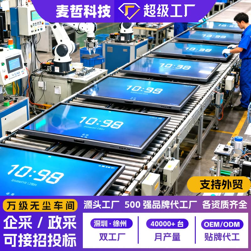 Maghe conference teaching tablet all-in-one movable writing touch screen multimedia electronic whiteboard touch screen projection