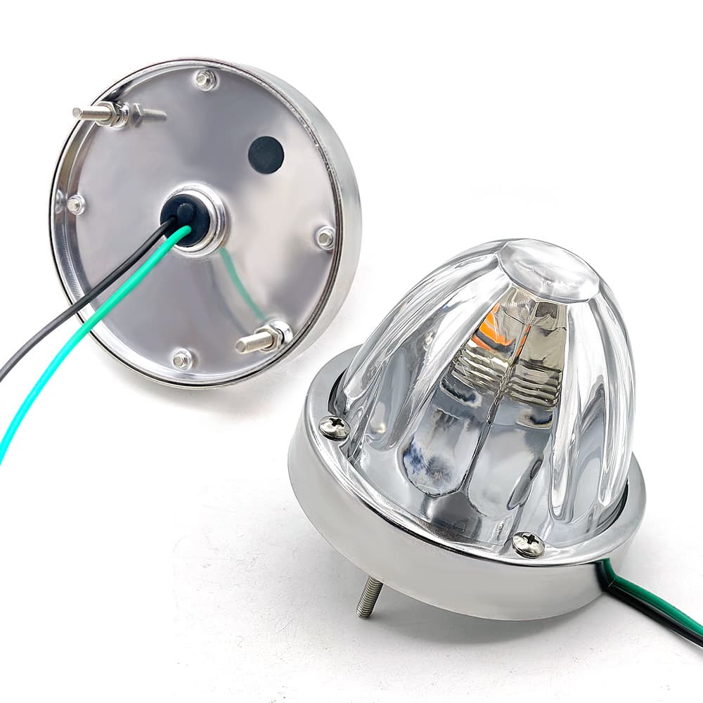 Cross-border Hot Selling Glass Watermelon Light Truck Side Light Indicator LED Light Marine Signal Light 12V