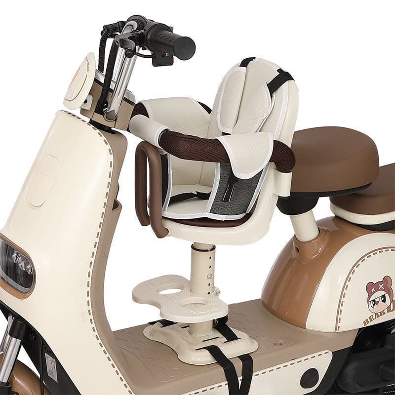 Electric vehicle child seat with front-mounted design, baby seat, electric scooter footrest, electric motorcycle child stool