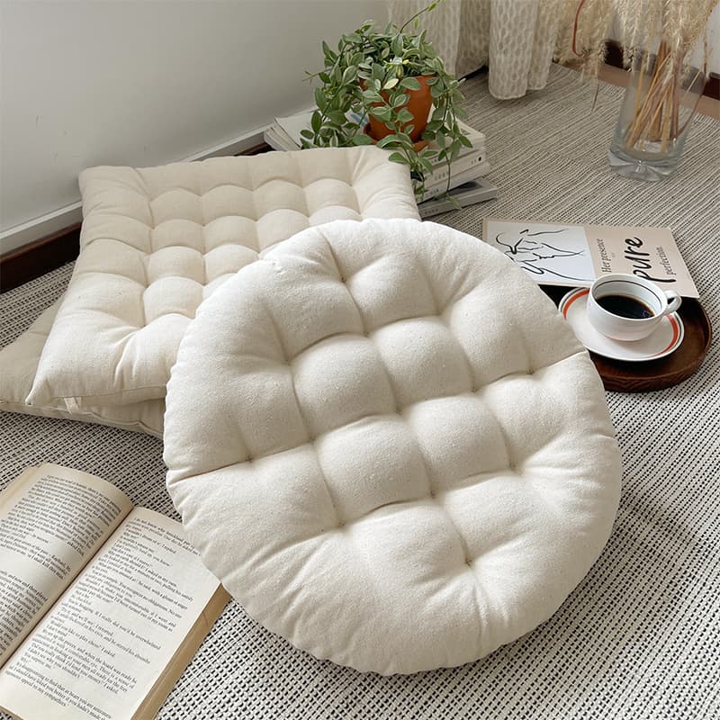 Modern Simple Japanese Style Solid Color Cushion Chair Pad Office Long Sitting Student Cotton Wear-Resistant Cushion Wholesale Stock