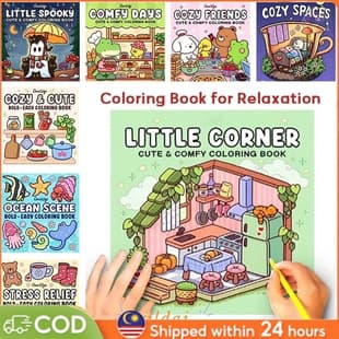 Custom Cross-Border Adult and Teen Coloring Book, Cozy Space Coloring Pages, Bold and Simple Coloring Book