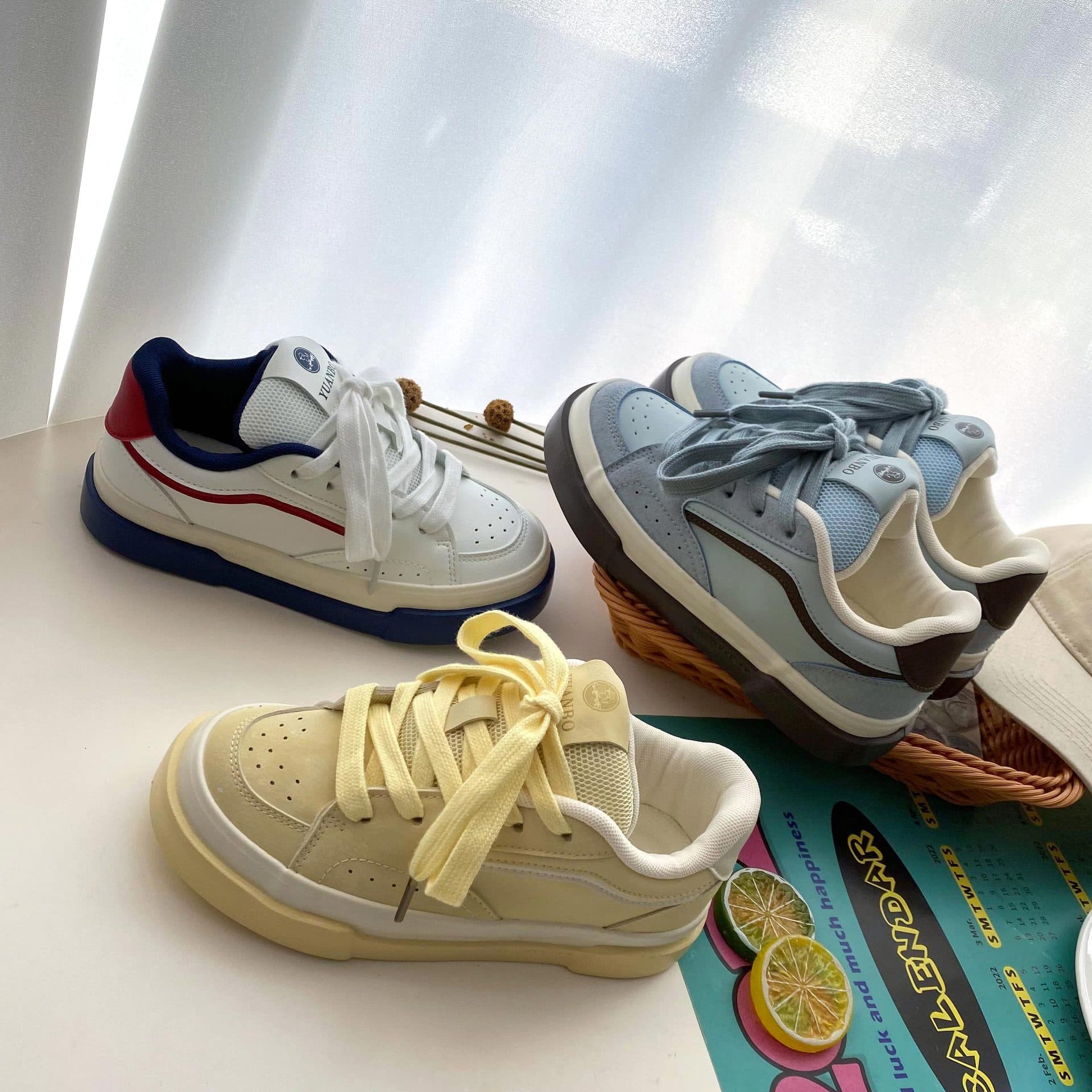 2025 Spring Autumn Style Flat Canvas Shoes Women Hong Kong Style Harajuku Casual Sports Skate Shoes Trendy Women's Shoes 6001