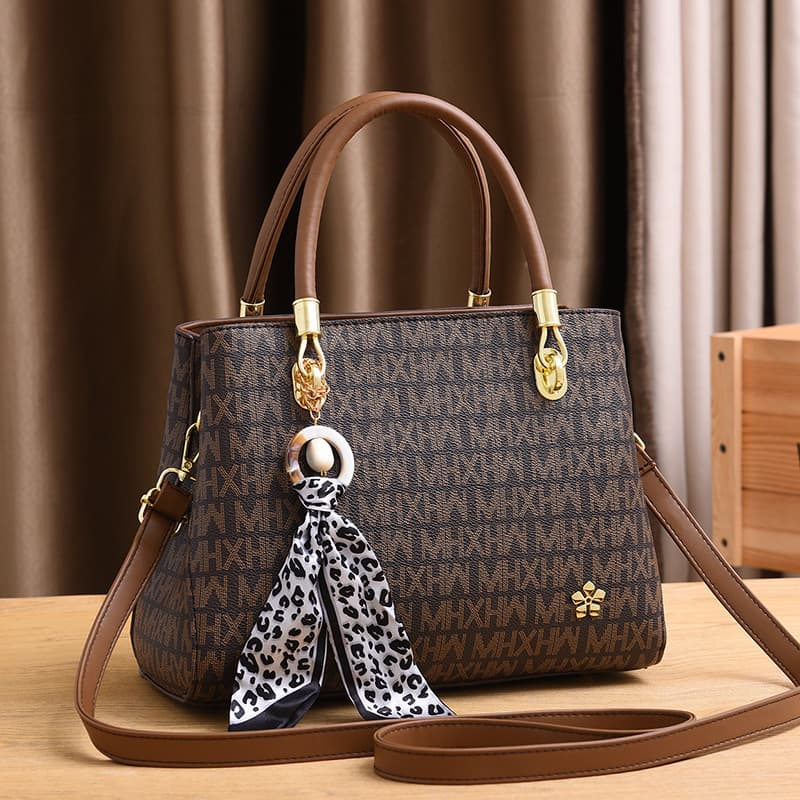 Women's Bag 2025 New Fashion High-End Handbag Shoulder Crossbody Bag Soft PU Leather Lady Bag Cross-Border