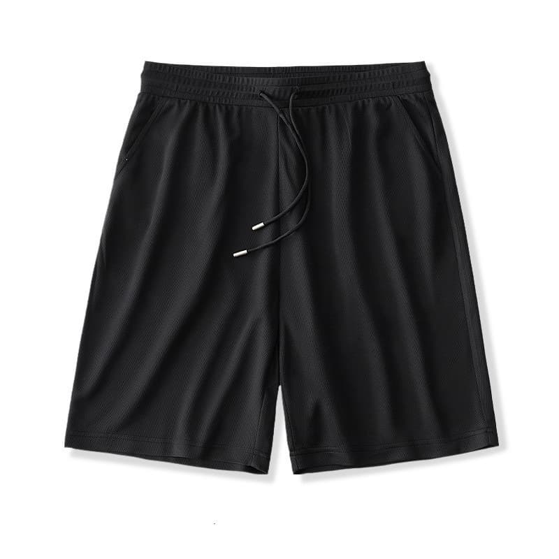 Plain Mesh Shorts 5-Inch Shorts Elastic Thin Quick-Dry Pants Men's Simple Sports Ice Silk Cool Feeling Solid Color Shorts