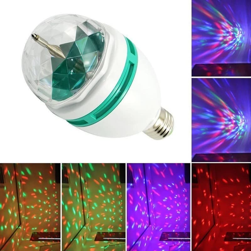 LED Bulb E27 Screw Base Colorful KTV Bar Magic Ball Light Stage Light Rotating Laser Flash Light Colorful Magic Ball Light