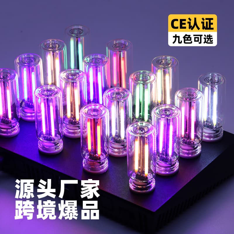 USB atmosphere light LED colorful glass bottle night light touch portable LED light for sleeping plug-in RX9001