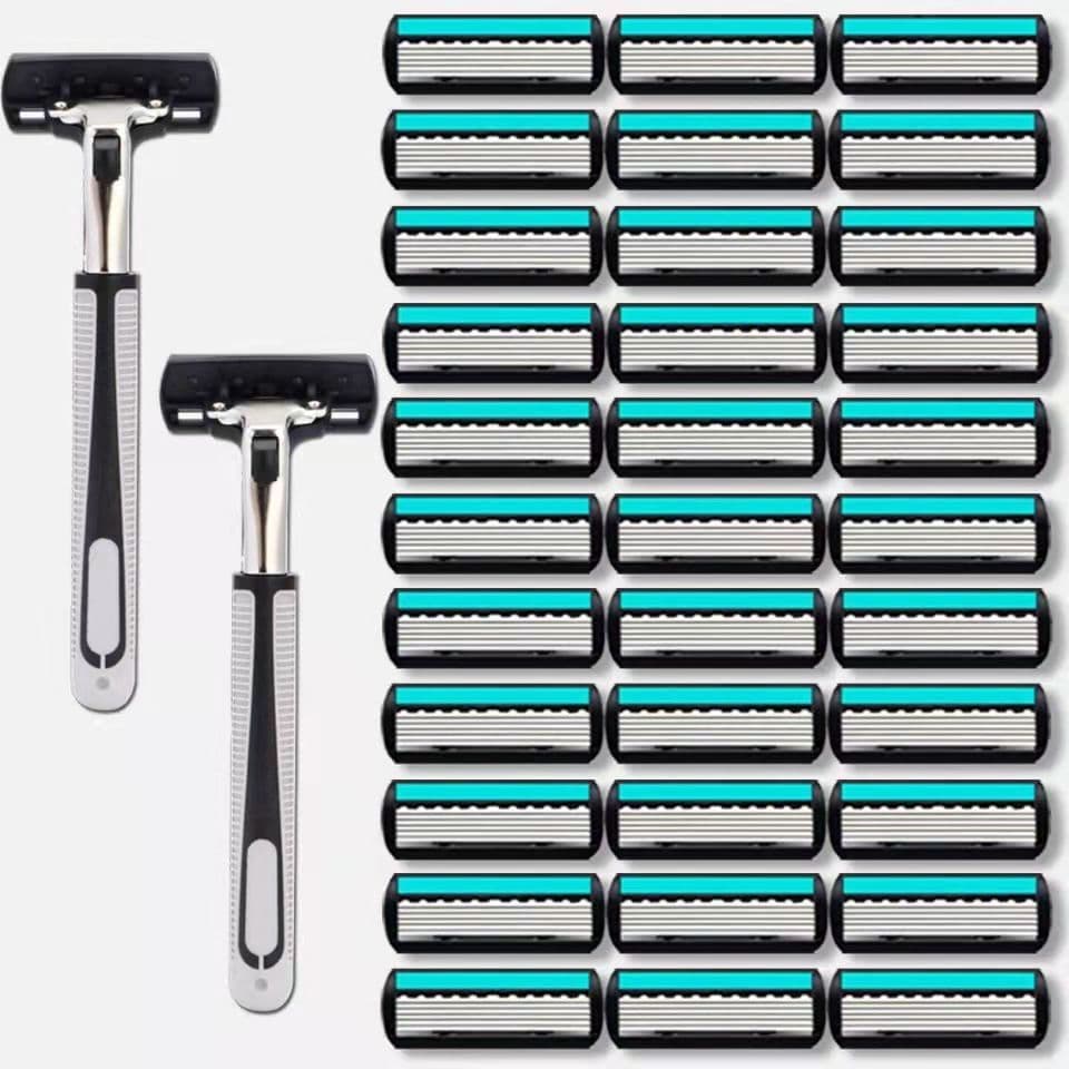 Factory Direct Geely 6-Layer Manual Razor for Men, Face Shaving, Beard Trimmer, Universal 2-Layer Blade Holder