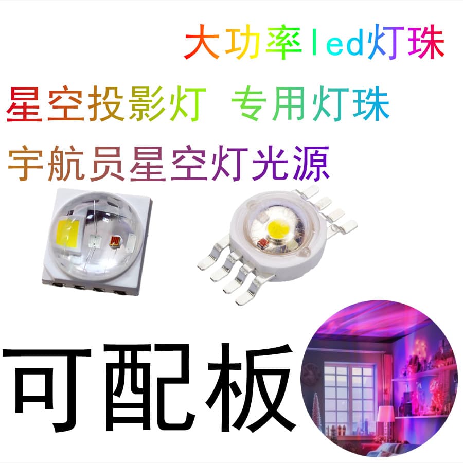 Magic ball light source astronaut starry sky light RGBW astronaut light panel 2W4W red, green, blue and white ocean light panel lamp beads