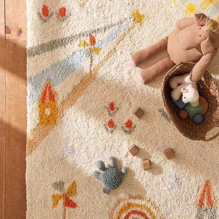 Cartoon children's room carpet living room home room cute bedroom girl boy bedside blanket thickened crawling floor mat