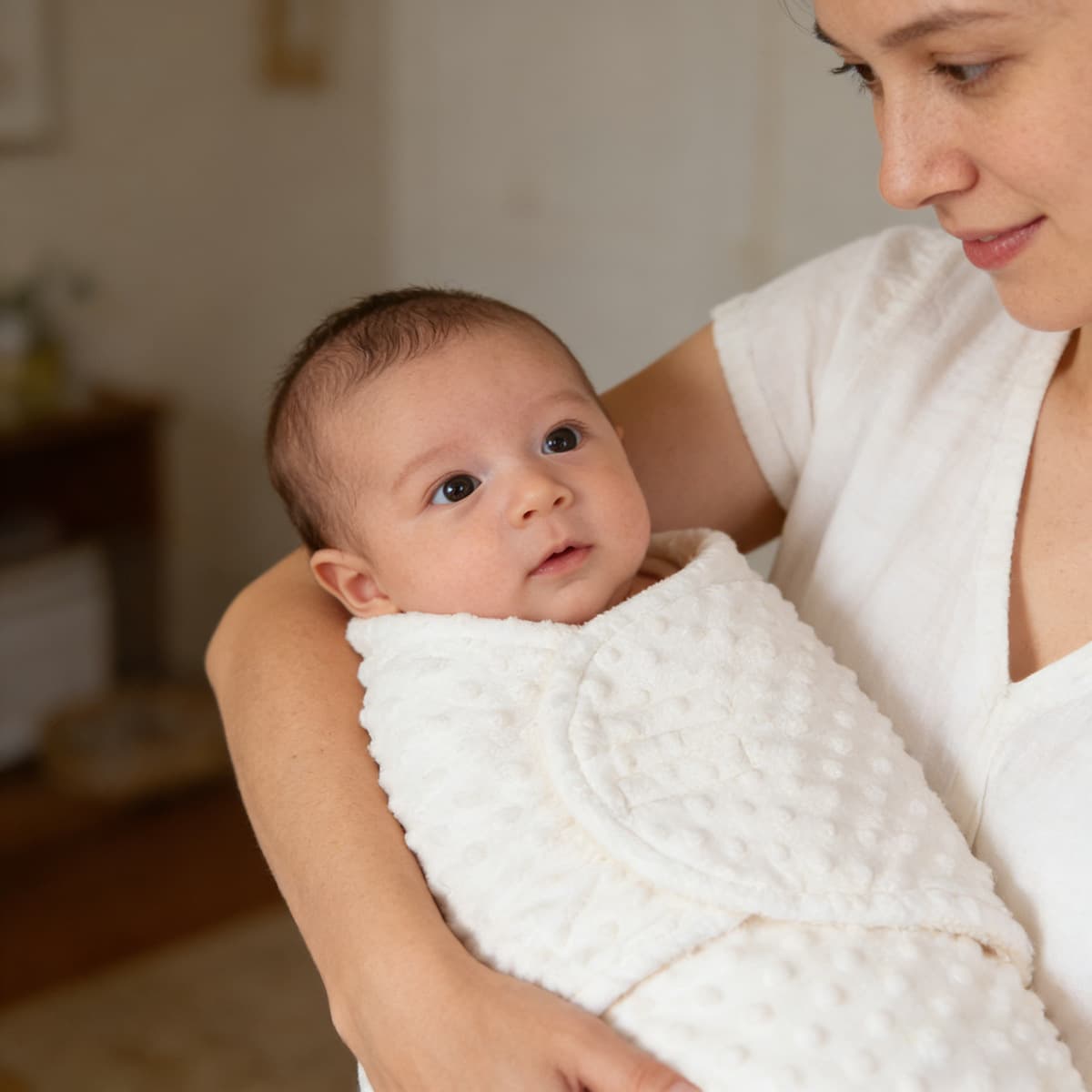 Newborn spring and autumn anti-jump swaddle Doudou soothing wrap baby anti-kicking sleeping bag blanket double-layer blanket