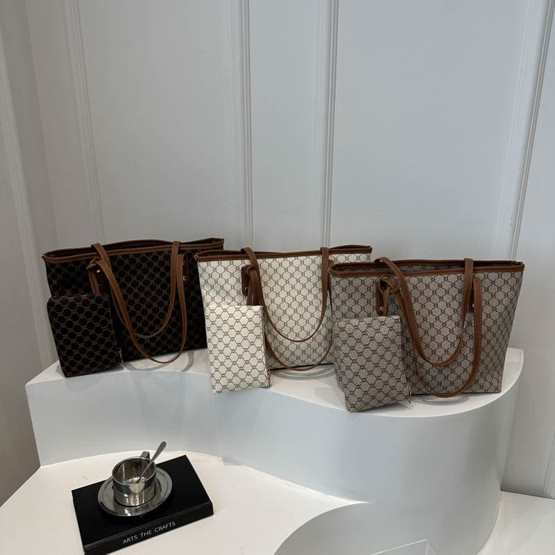 Retro Spring Two-Piece Set Women 2025 New Trendy Aesthetic Korean Style Women's Bag Shoulder Bag Commuter Large Capacity Tote Bag