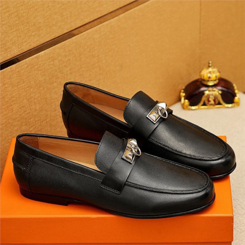 2026 European Station Business Slip-on Oxford Shoes Wedding Shoes Slip-on Casual Leather Shoes Men Genuine Leather Men's Shoes Trendy Brand